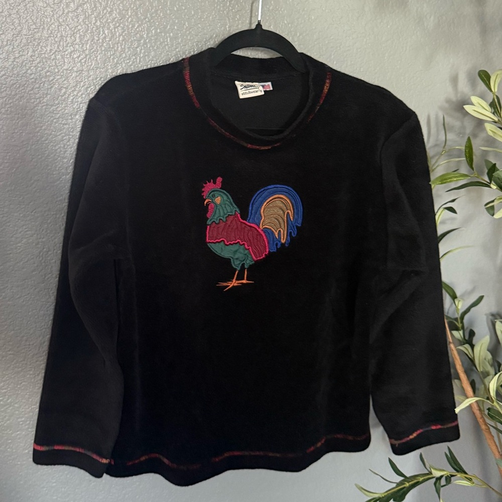 Sutton Stitchwear Embroidered Rooster Sweater